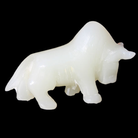 Afghan Jade hand-carved Bull 113*35*71mm 253g in sunlight - Rocks and Things Store