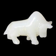 Afghan Jade hand-carved Bull 113*35*71mm 253g in sunlight - Rocks and Things Store
