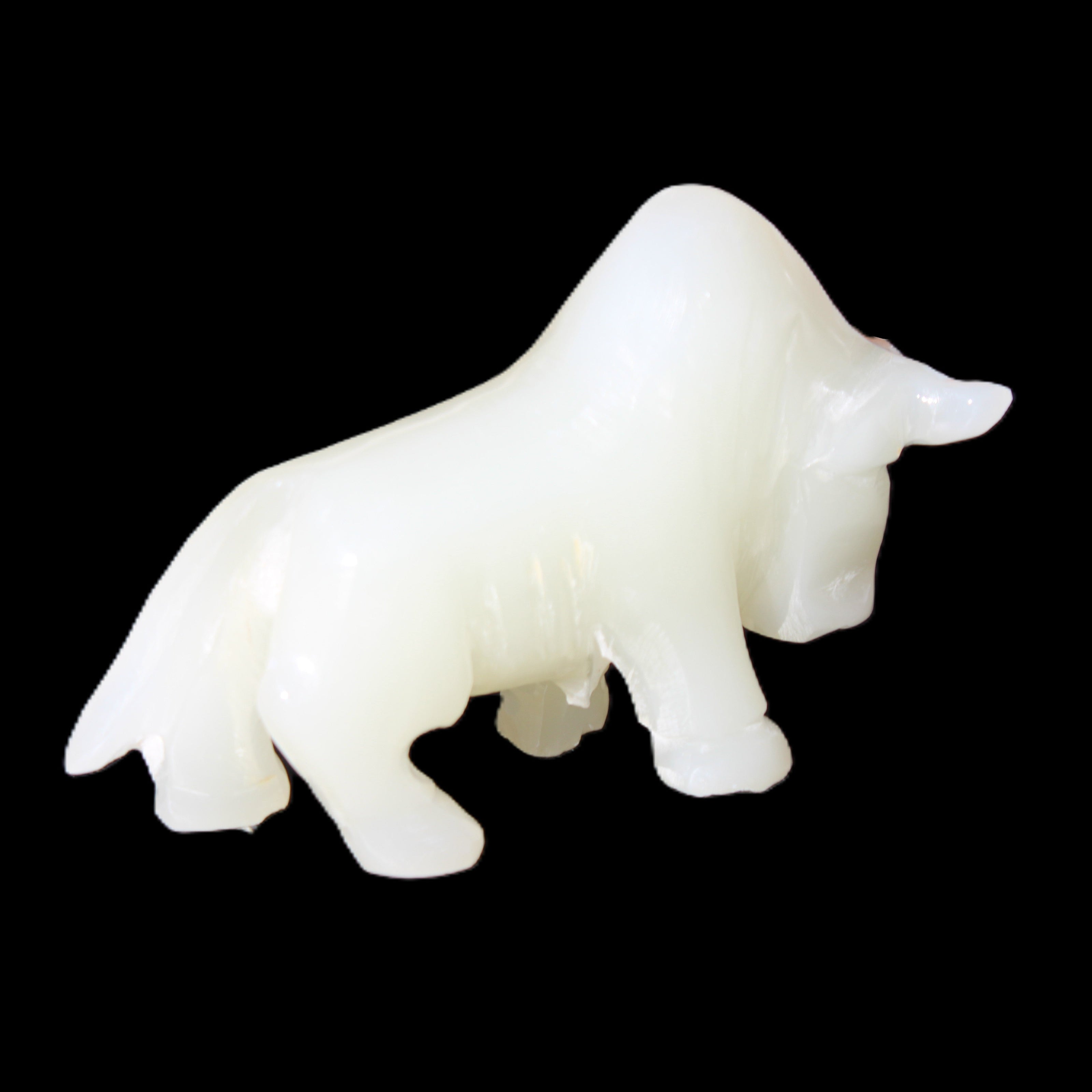 Afghan Jade hand-carved Bull 113*35*71mm 253g in sunlight - Rocks and Things Store