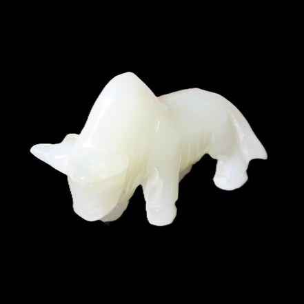 Afghan Jade hand-carved Bull 113*35*71mm 253g in sunlight - Rocks and Things Store