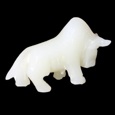 Afghan Jade hand-carved Bull 113*35*71mm 253g in sunlight - Rocks and Things Store