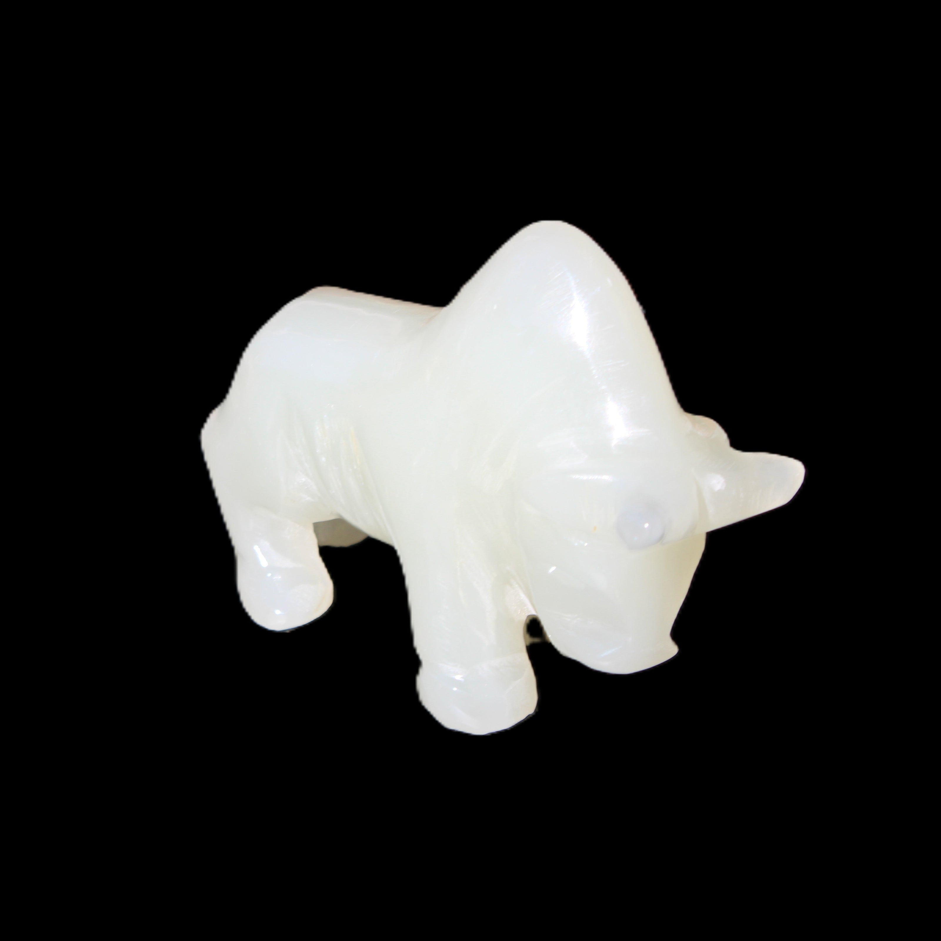 Afghan Jade hand-carved Bull 113*35*71mm 253g in sunlight - Rocks and Things Store