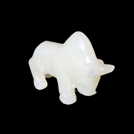 Afghan Jade hand-carved Bull 113*35*71mm 253g in sunlight - Rocks and Things Store