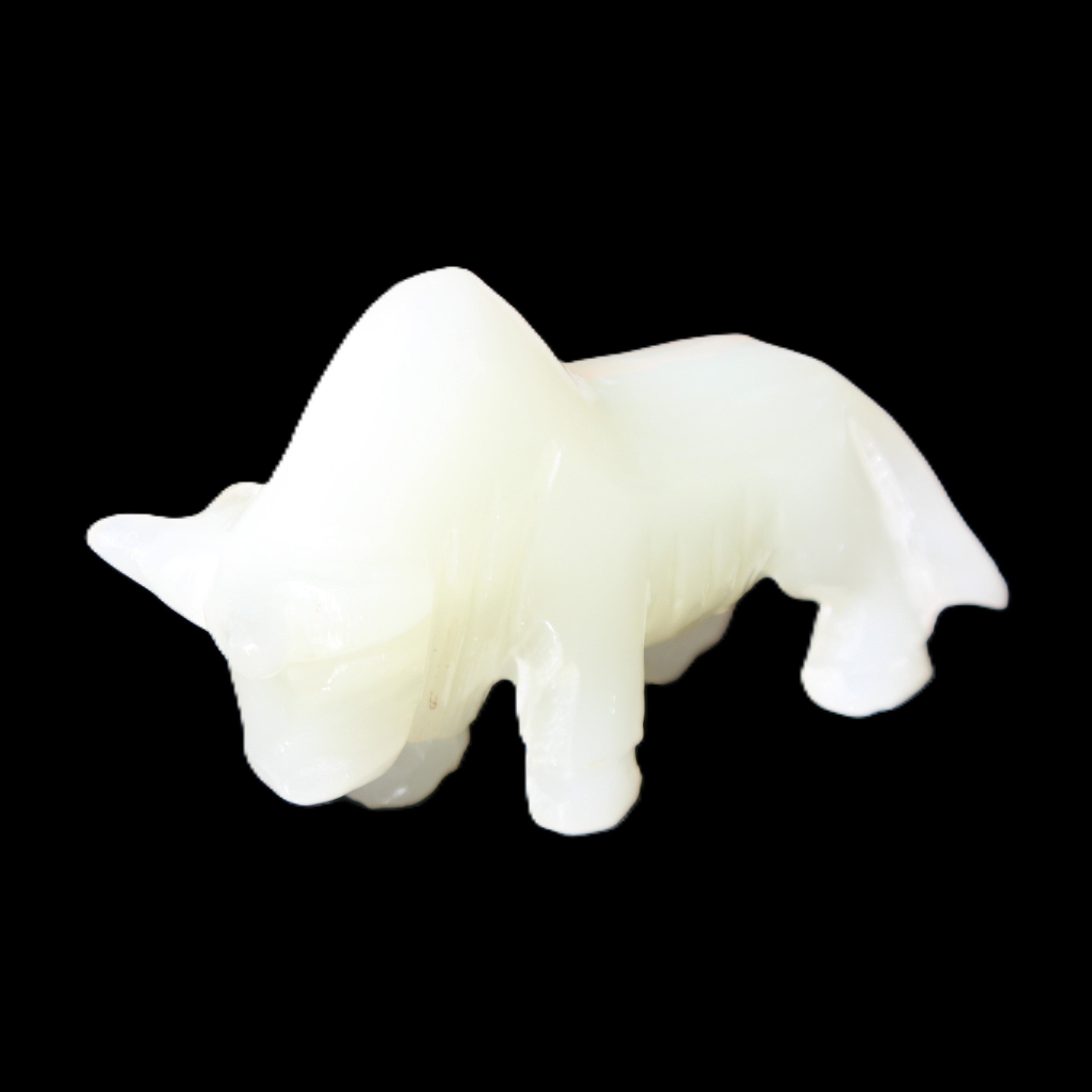 Afghan Jade hand-carved Bull 113*35*71mm 253g in sunlight - Rocks and Things Store