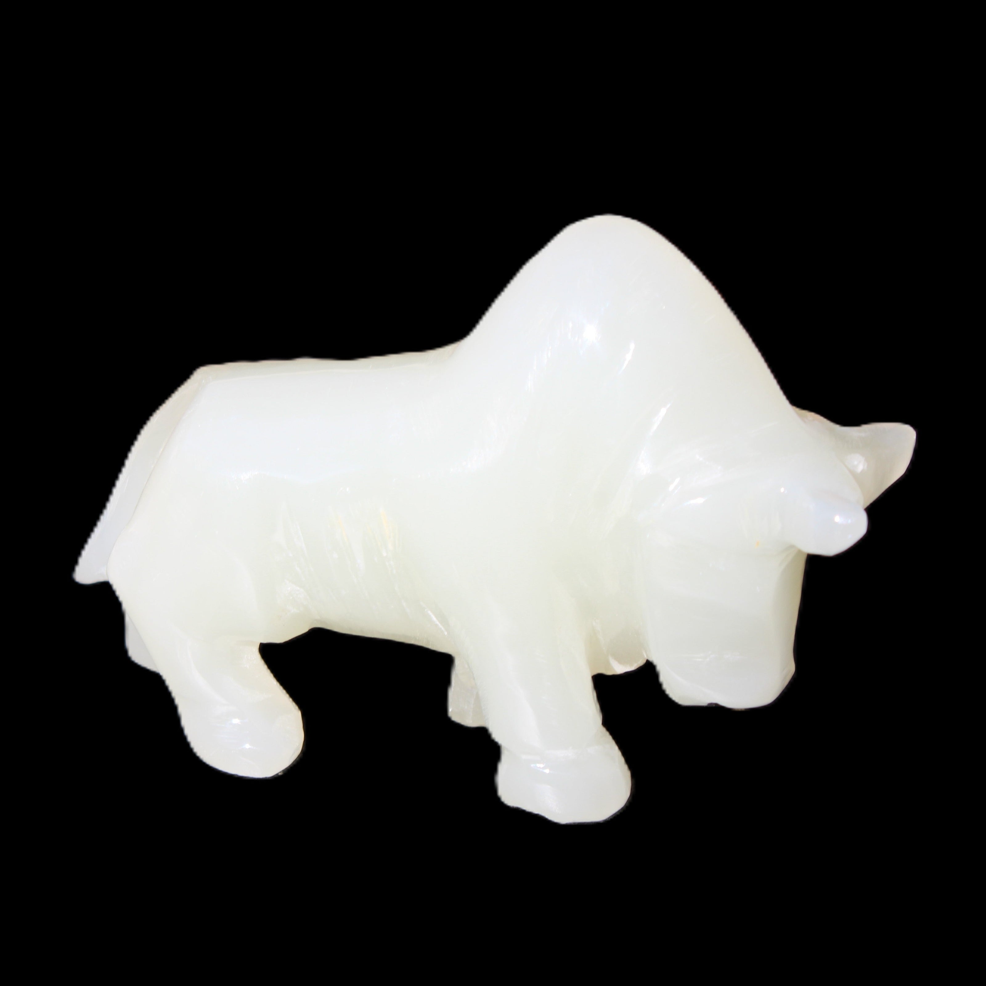 Afghan Jade hand-carved Bull 113*35*71mm 253g in sunlight - Rocks and Things Store