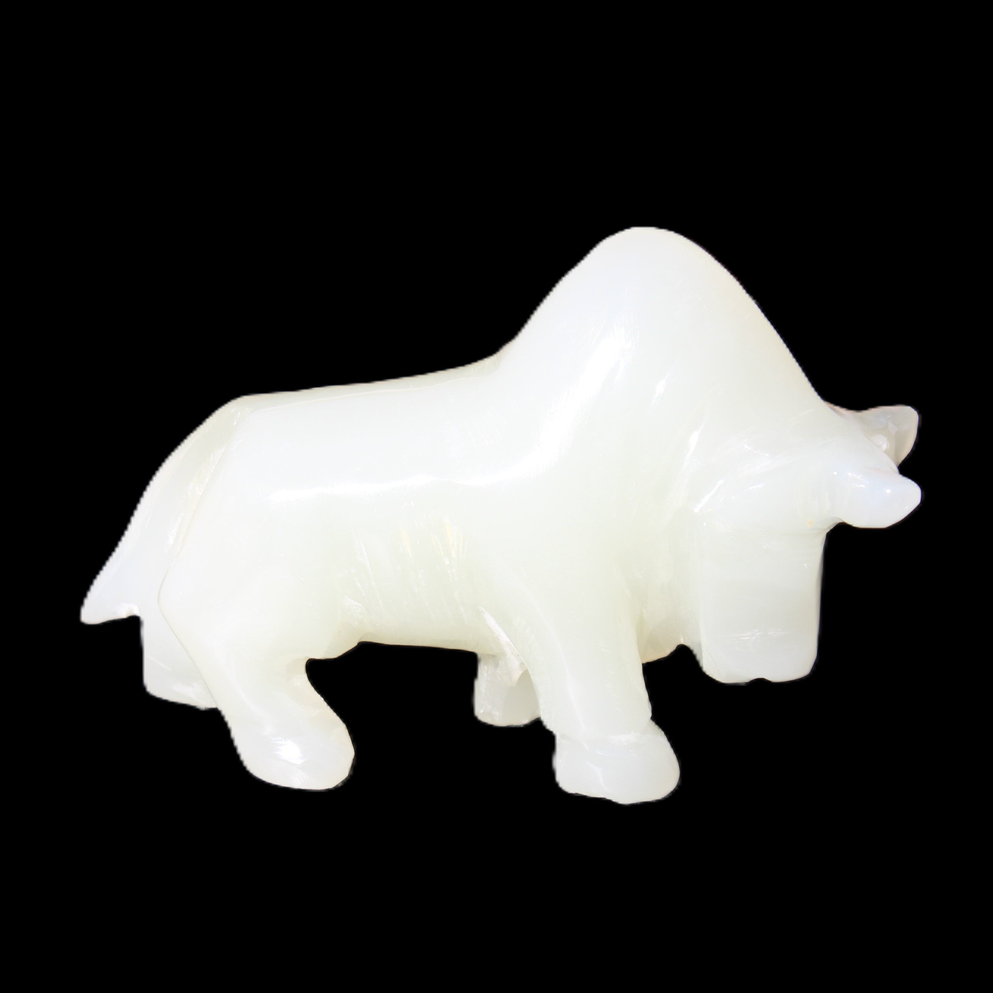 Afghan Jade hand-carved Bull 113*35*71mm 253g in sunlight - Rocks and Things Store