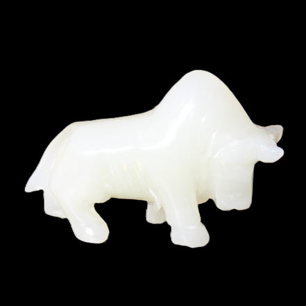 Afghan Jade hand-carved Bull 113*35*71mm 253g in sunlight - Rocks and Things Store