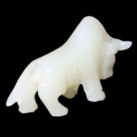 Afghan Jade hand-carved Bull 113*35*71mm 253g in sunlight - Rocks and Things Store
