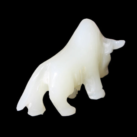 Afghan Jade hand-carved Bull 113*35*71mm 253g in sunlight - Rocks and Things Store