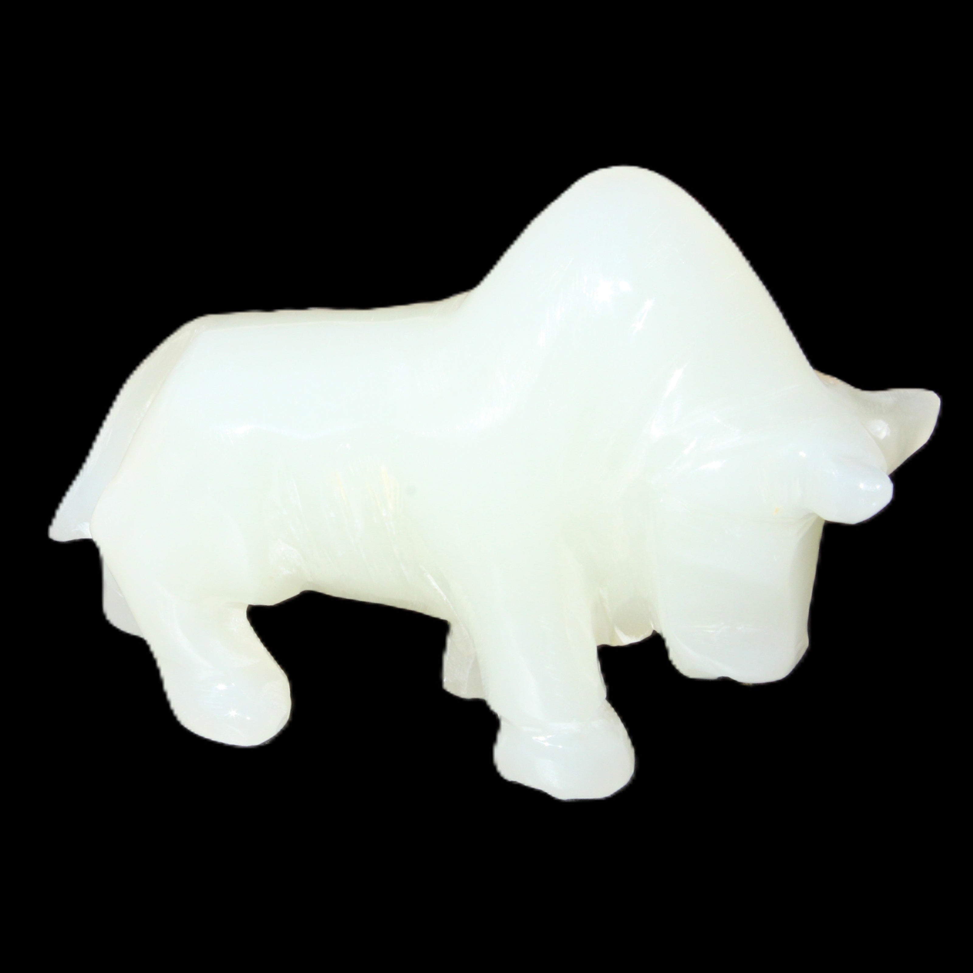 Afghan Jade hand-carved Bull 113*35*71mm 253g in sunlight - Rocks and Things Store