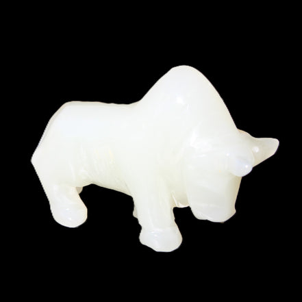 Afghan Jade hand-carved Bull 113*35*71mm 253g in sunlight - Rocks and Things Store