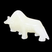 Afghan Jade hand-carved Bull 113*35*71mm 253g in sunlight - Rocks and Things Store