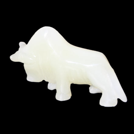 Afghan Jade hand-carved Bull 113*35*71mm 253g in sunlight - Rocks and Things Store