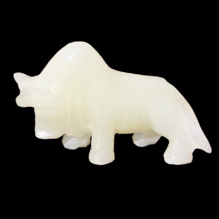 Afghan Jade hand-carved Bull 113*35*71mm 253g in sunlight - Rocks and Things Store