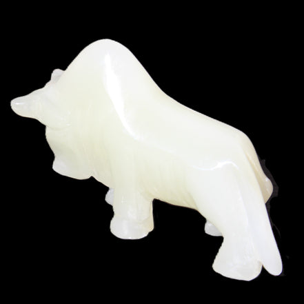 Afghan Jade hand-carved Bull 113*35*71mm 253g in sunlight - Rocks and Things Store