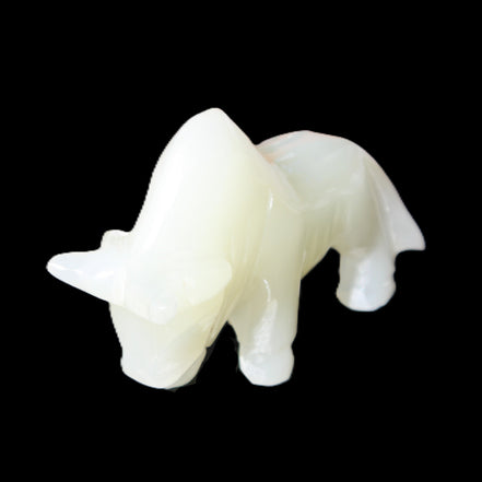 Afghan Jade hand-carved Bull 113*35*71mm 253g in sunlight - Rocks and Things Store