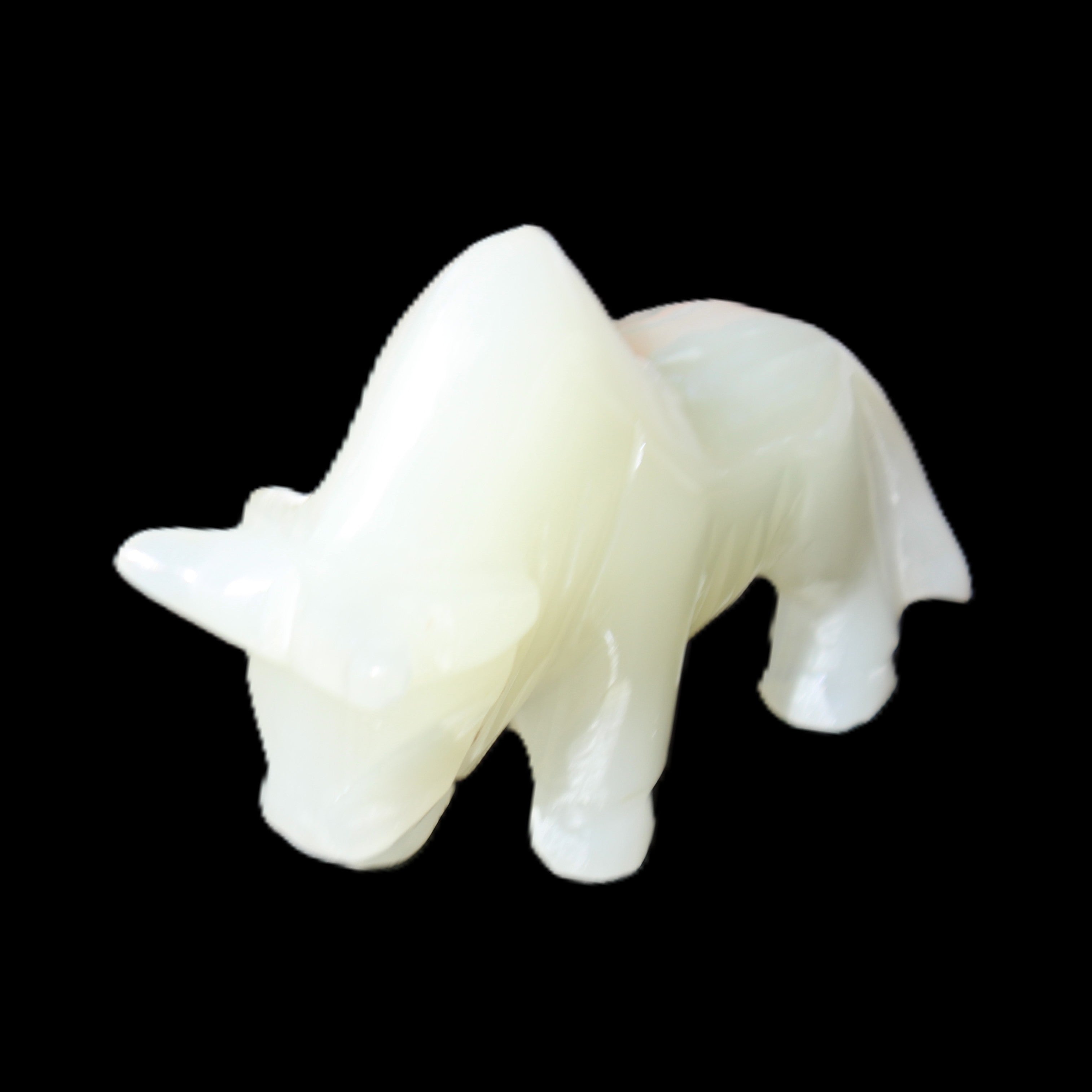 Afghan Jade hand-carved Bull 113*35*71mm 253g in sunlight - Rocks and Things Store