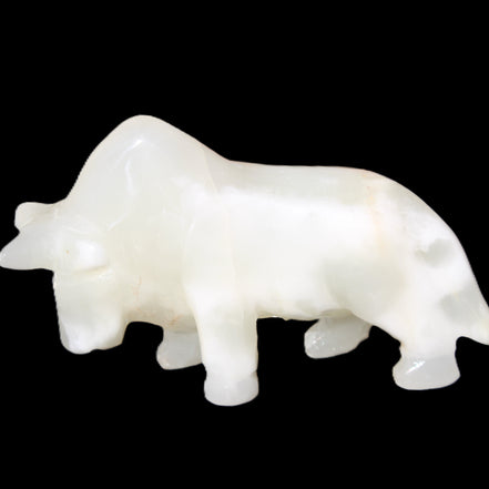 Afghan Jade hand-carved Bull 115*30*67mm 234g in sunlight - Rocks and Things Store