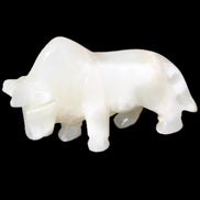 Afghan Jade hand-carved Bull 115*30*67mm 234g in sunlight - Rocks and Things Store