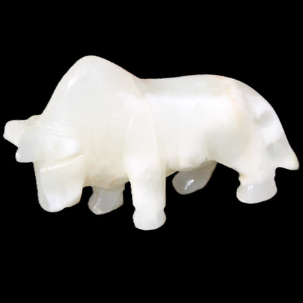 Afghan Jade hand-carved Bull 115*30*67mm 234g in sunlight - Rocks and Things Store