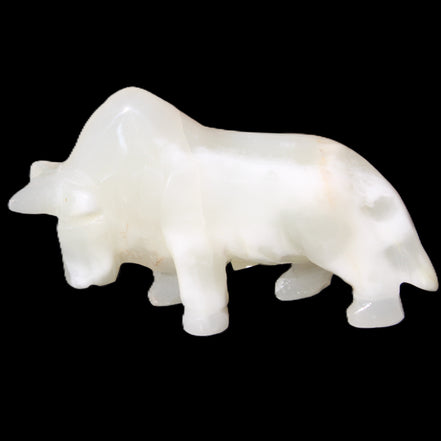 Afghan Jade hand-carved Bull 115*30*67mm 234g in sunlight - Rocks and Things Store