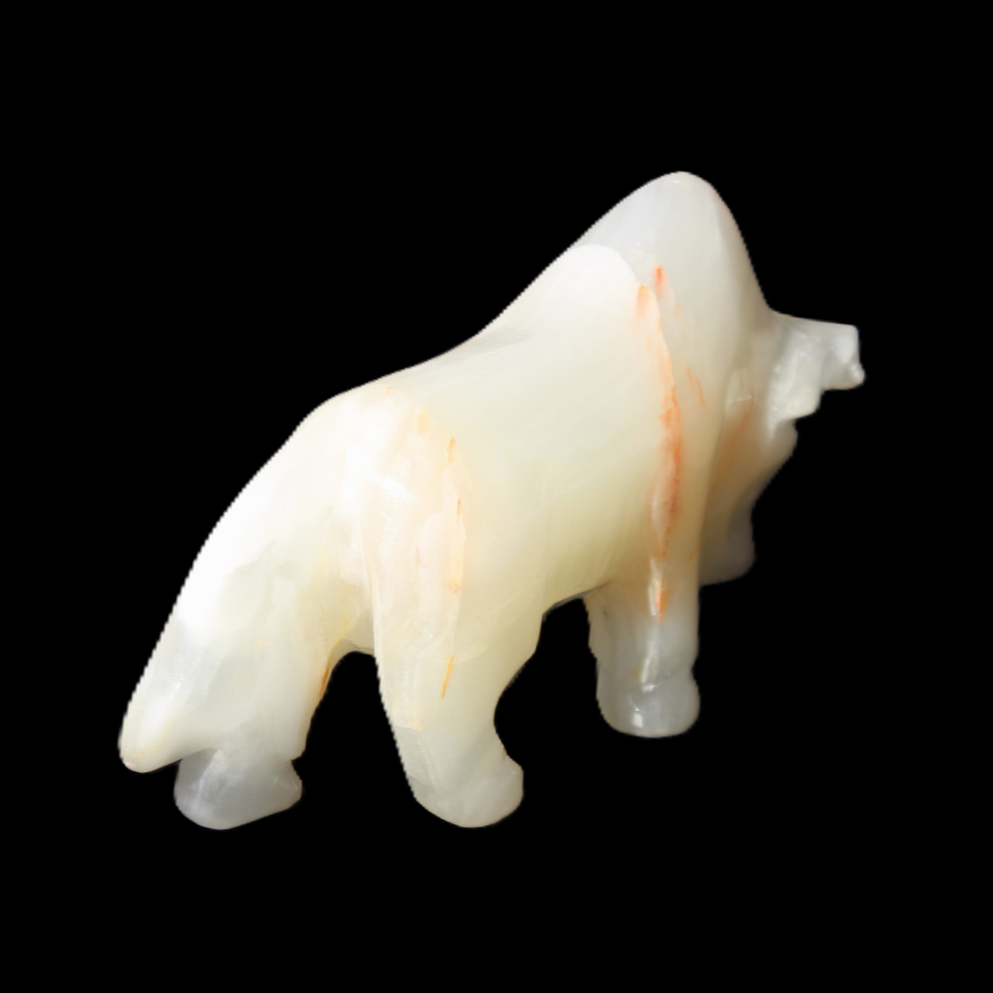 Afghan Jade hand-carved Bull 115*30*67mm 234g in sunlight - Rocks and Things Store