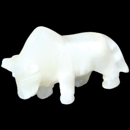 Afghan Jade hand-carved Bull 115*30*67mm 234g in sunlight - Rocks and Things Store