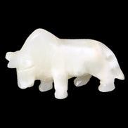 Afghan Jade hand-carved Bull 115*30*67mm 234g in sunlight - Rocks and Things Store