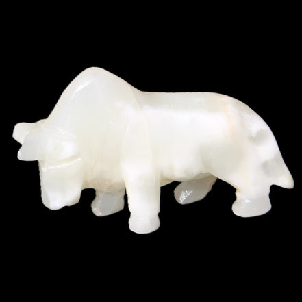 Afghan Jade hand-carved Bull 115*30*67mm 234g in sunlight - Rocks and Things Store