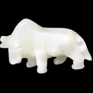 Afghan Jade hand-carved Bull 115*30*67mm 234g in sunlight - Rocks and Things Store