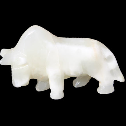 Afghan Jade hand-carved Bull 115*30*67mm 234g in sunlight - Rocks and Things Store
