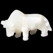 Afghan Jade hand-carved Bull 115*30*67mm 234g in sunlight - Rocks and Things Store