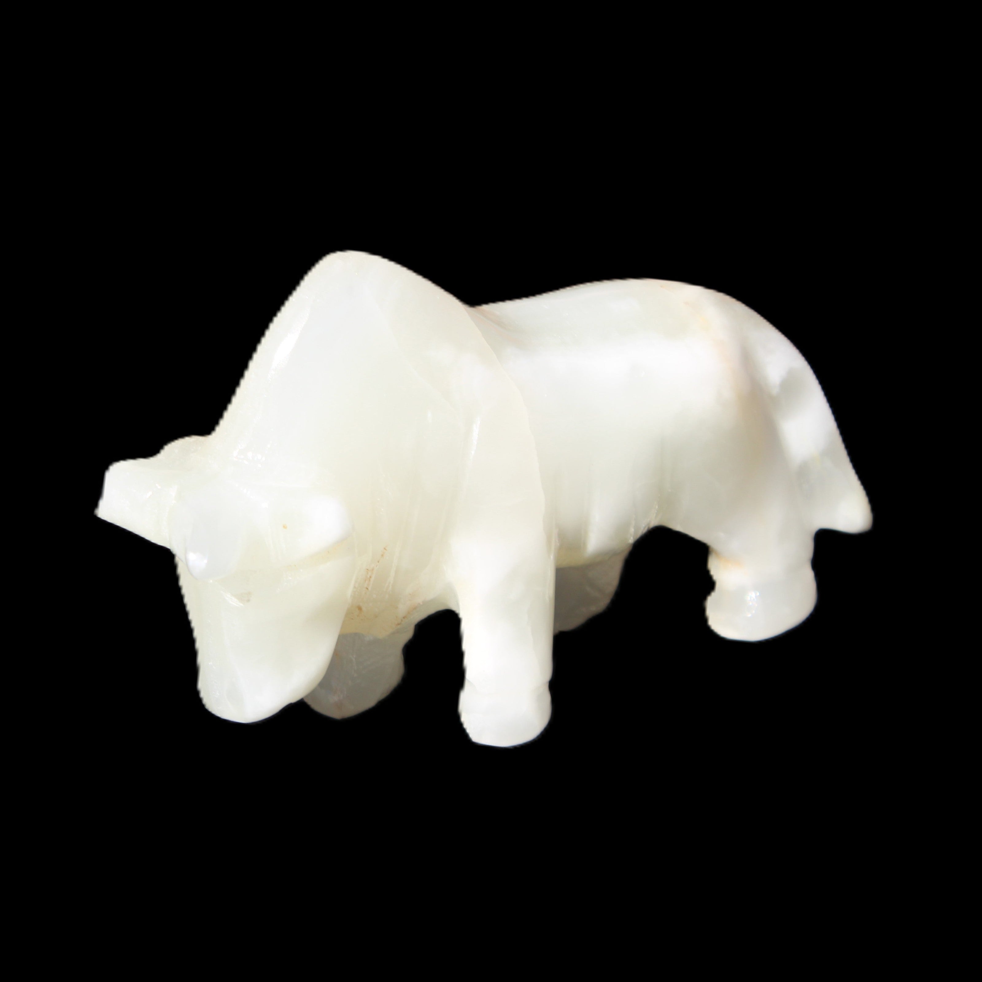 Afghan Jade hand-carved Bull 115*30*67mm 234g in sunlight - Rocks and Things Store