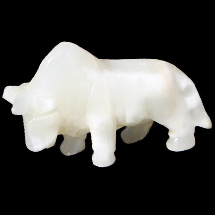 Afghan Jade hand-carved Bull 115*30*67mm 234g in sunlight - Rocks and Things Store