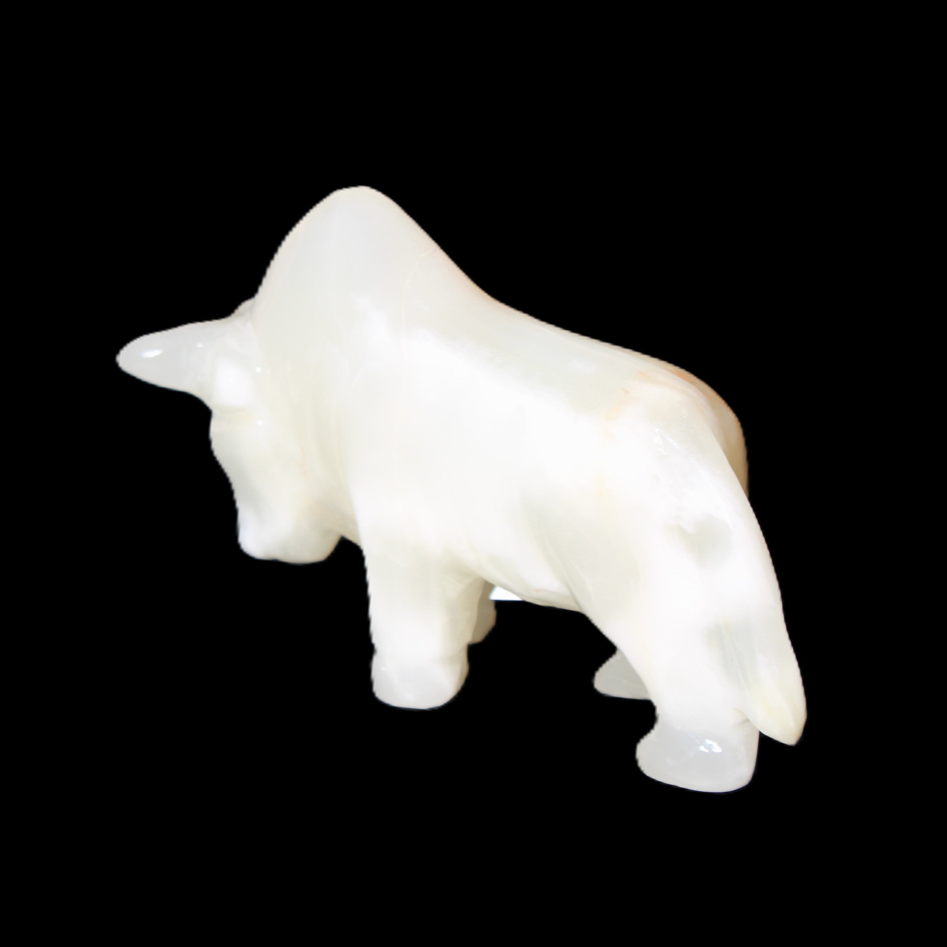Afghan Jade hand-carved Bull 115*30*67mm 234g in sunlight - Rocks and Things Store