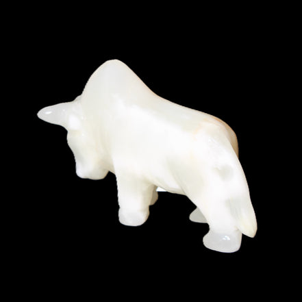 Afghan Jade hand-carved Bull 115*30*67mm 234g in sunlight - Rocks and Things Store
