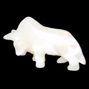 Afghan Jade hand-carved Bull 115*30*67mm 234g in sunlight - Rocks and Things Store