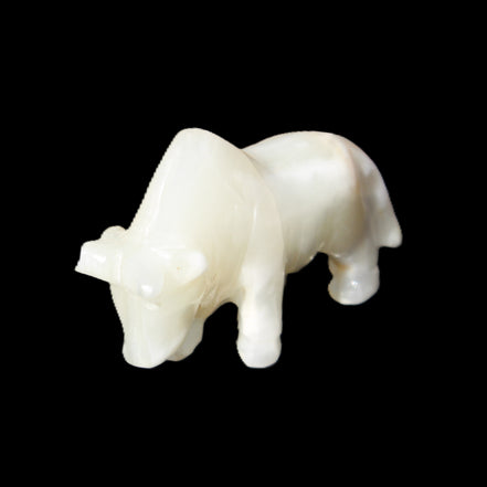 Afghan Jade hand-carved Bull 115*30*67mm 234g in sunlight - Rocks and Things Store