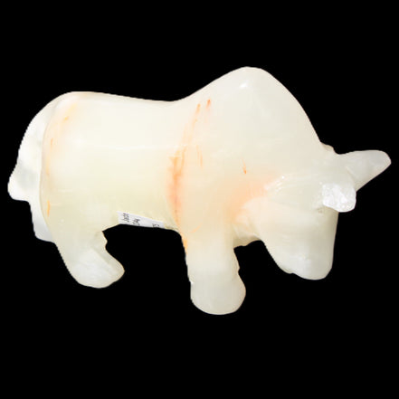Afghan Jade hand-carved Bull 115*30*67mm 234g in sunlight - Rocks and Things Store