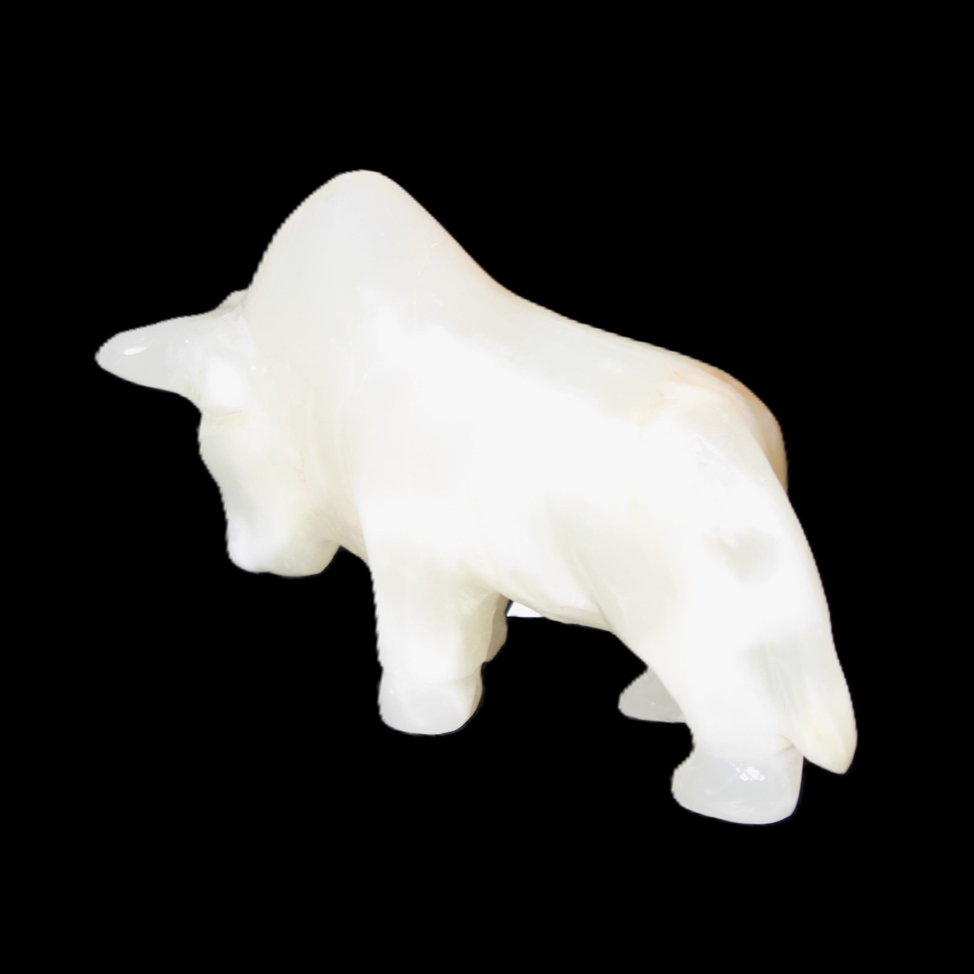 Afghan Jade hand-carved Bull 115*30*67mm 234g in sunlight - Rocks and Things Store