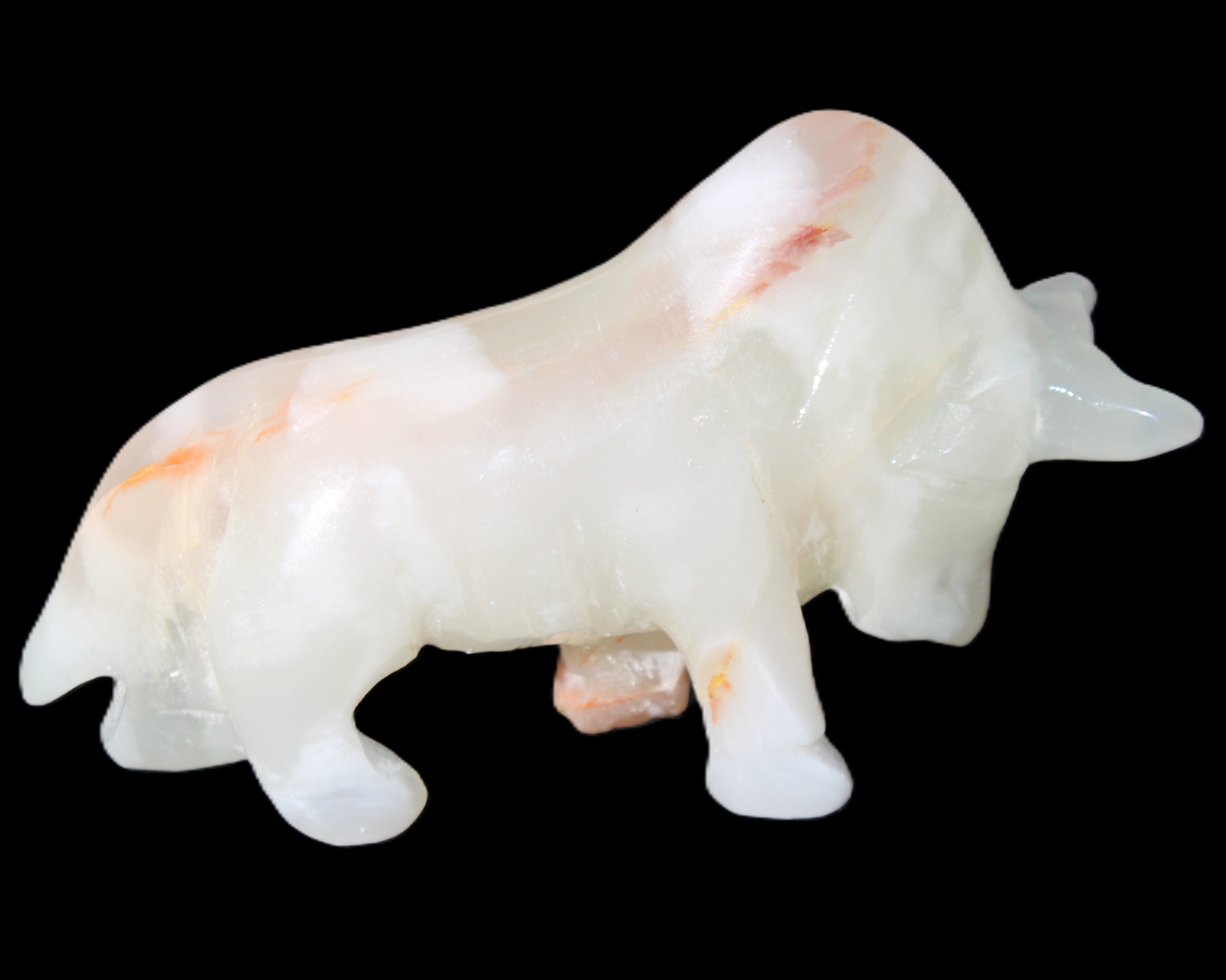 Afghan Jade hand-carved Bull 115*30*70mm 240g in sunlight - Rocks and Things Store