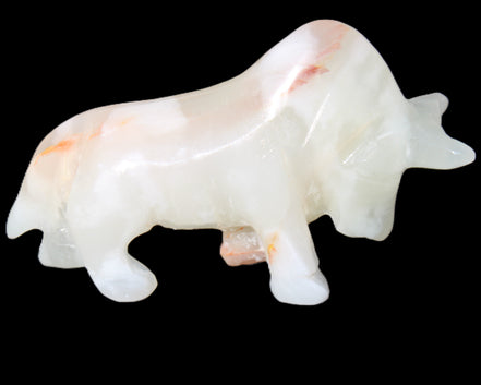 Afghan Jade hand-carved Bull 115*30*70mm 240g in sunlight - Rocks and Things Store