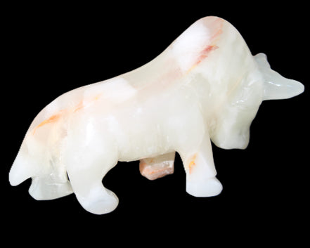 Afghan Jade hand-carved Bull 115*30*70mm 240g in sunlight - Rocks and Things Store