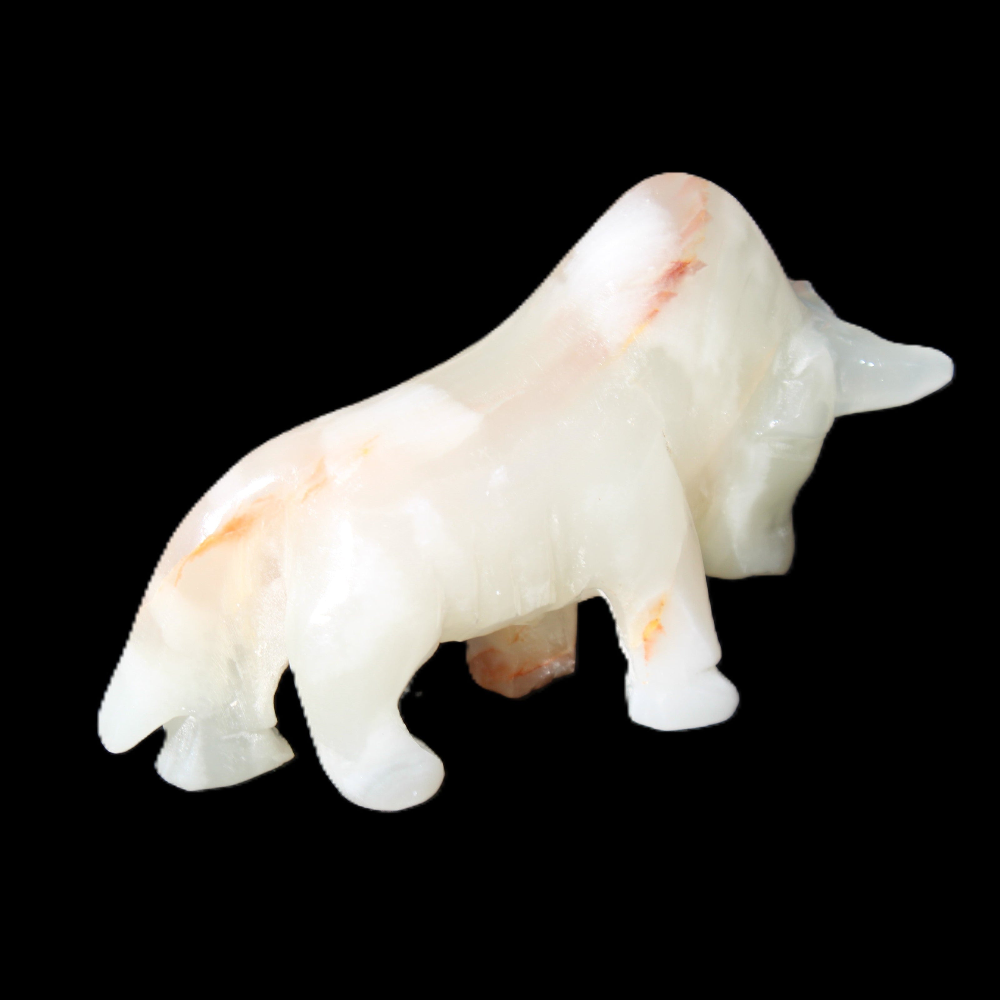 Afghan Jade hand-carved Bull 115*30*70mm 240g in sunlight - Rocks and Things Store