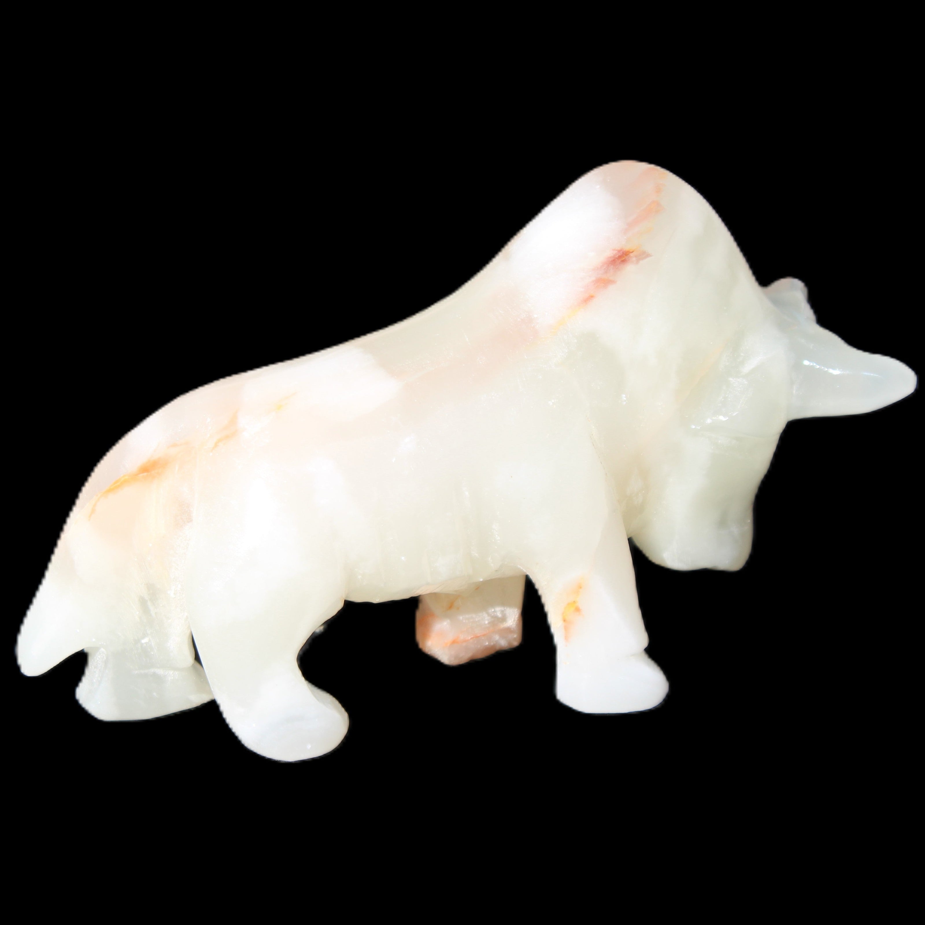 Afghan Jade hand-carved Bull 115*30*70mm 240g in sunlight - Rocks and Things Store