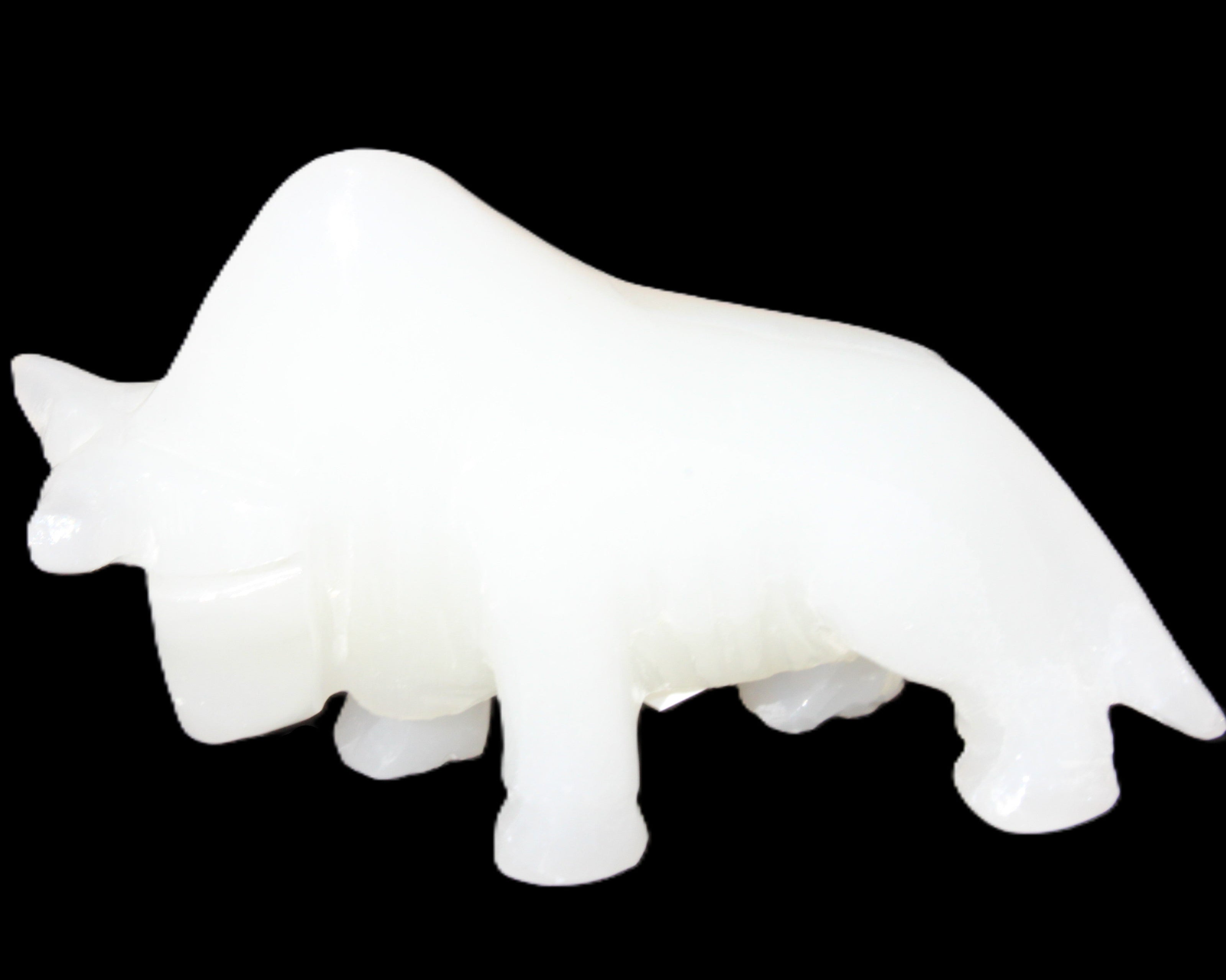Afghan Jade hand-carved Bull 115*35*73mm 259g in sunlight - Rocks and Things Store