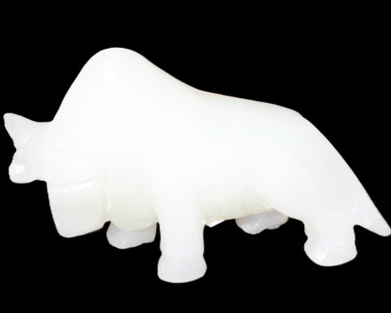 Afghan Jade hand-carved Bull 115*35*73mm 259g in sunlight - Rocks and Things Store