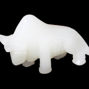Afghan Jade hand-carved Bull 115*35*73mm 259g in sunlight - Rocks and Things Store