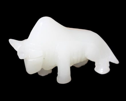 Afghan Jade hand-carved Bull 115*35*73mm 259g in sunlight - Rocks and Things Store