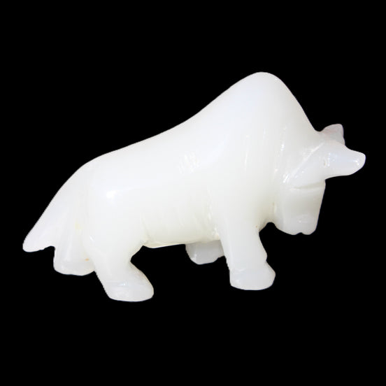 Afghan Jade hand-carved Bull 115*35*73mm 259g in sunlight - Rocks and Things Store